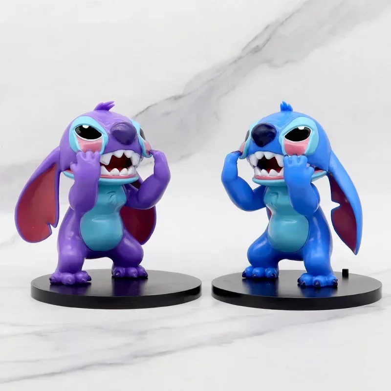 4 STKS Disney Anime Leuke Stitch Figuren Cartoon Handgemaakte Ornamenten Kid Speelgoed Pop Decoraties Kerst Verjaardagscadeautjes Collectibles