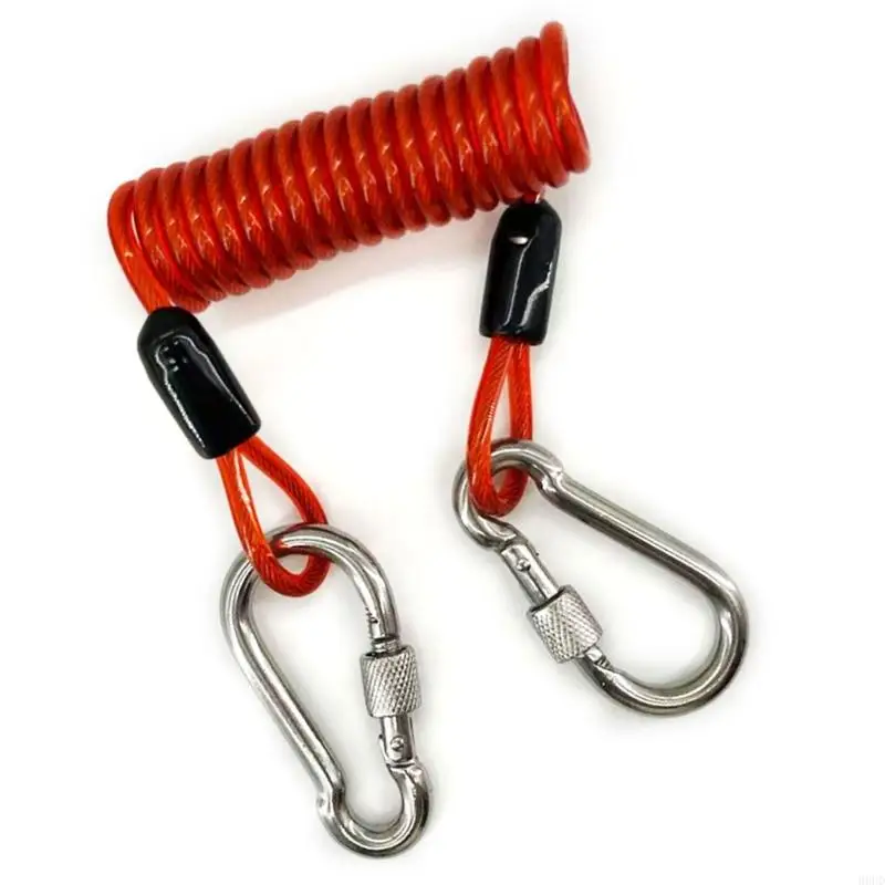 Tauch-Spiral-Lanyard, Anti-Verlust-Federseil-Gurt, Tauch-Feder-Clip, Unterwasser-Tauch-Lanyard mit Klemmen und Schnellschnalle – Detail 4