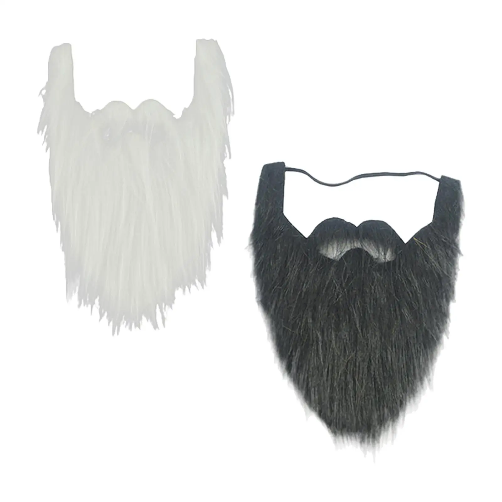 2x Long False Beard Mustaches Christmas Holiday Costume Easter Props Operas