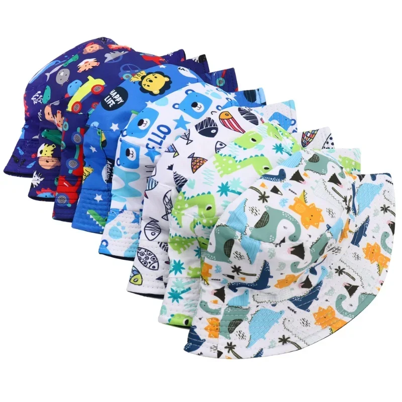 2024 Baby Bucket Hat Cute Unicorn Children Boys Girls Fisherman Cap Spring Summer Outdoor Kid Sun Hat