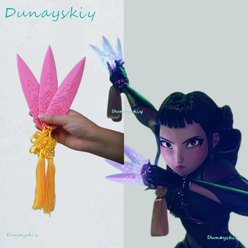 Demon Hunters Of KPop Zoey Cosplay Costume Darts Props 1/3/6pc 3D Handheld Boomerang Weapons Accessory Halloween Disguise