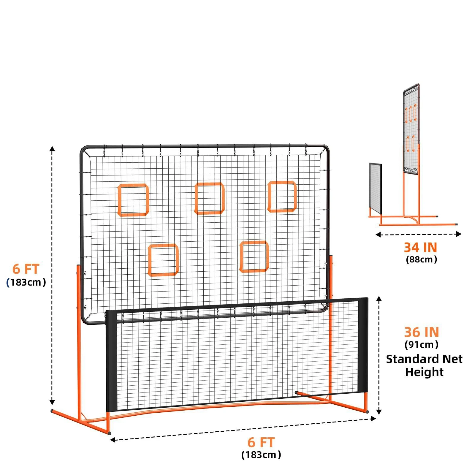 Pickleball practice net rebound net