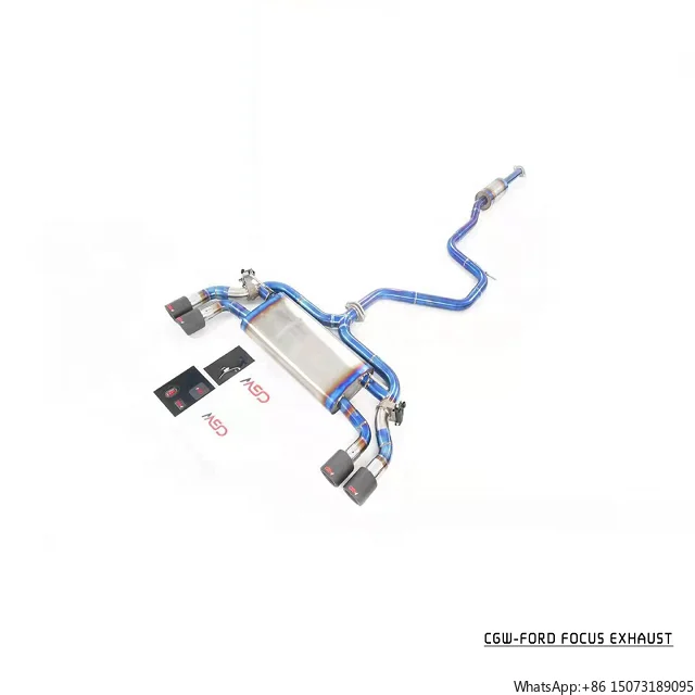 

Выхлопная система CGW Blue Burnt Titanium Muffler Cat-back для 1.5T 2021+ с насадками из кованого карбона