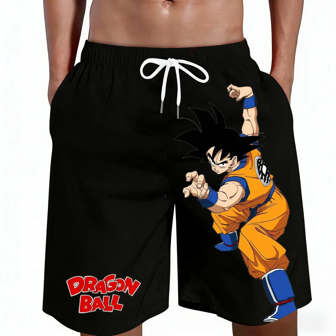 2026 Dragon Ball Goku Kame Symbol Badeshorts für Herren, Damen und Kinder – Retro Anime Grafik Badehose, lässige Sommer Boardshorts
