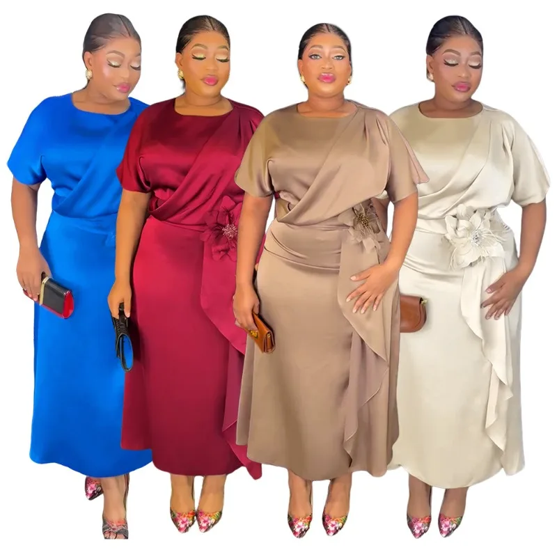 

Plus Size African Party Dresses For Women 2025 New Fashion Dashiki Ankara Wedding Evening Gown Elegant Turkey Muslim Maxi Dress