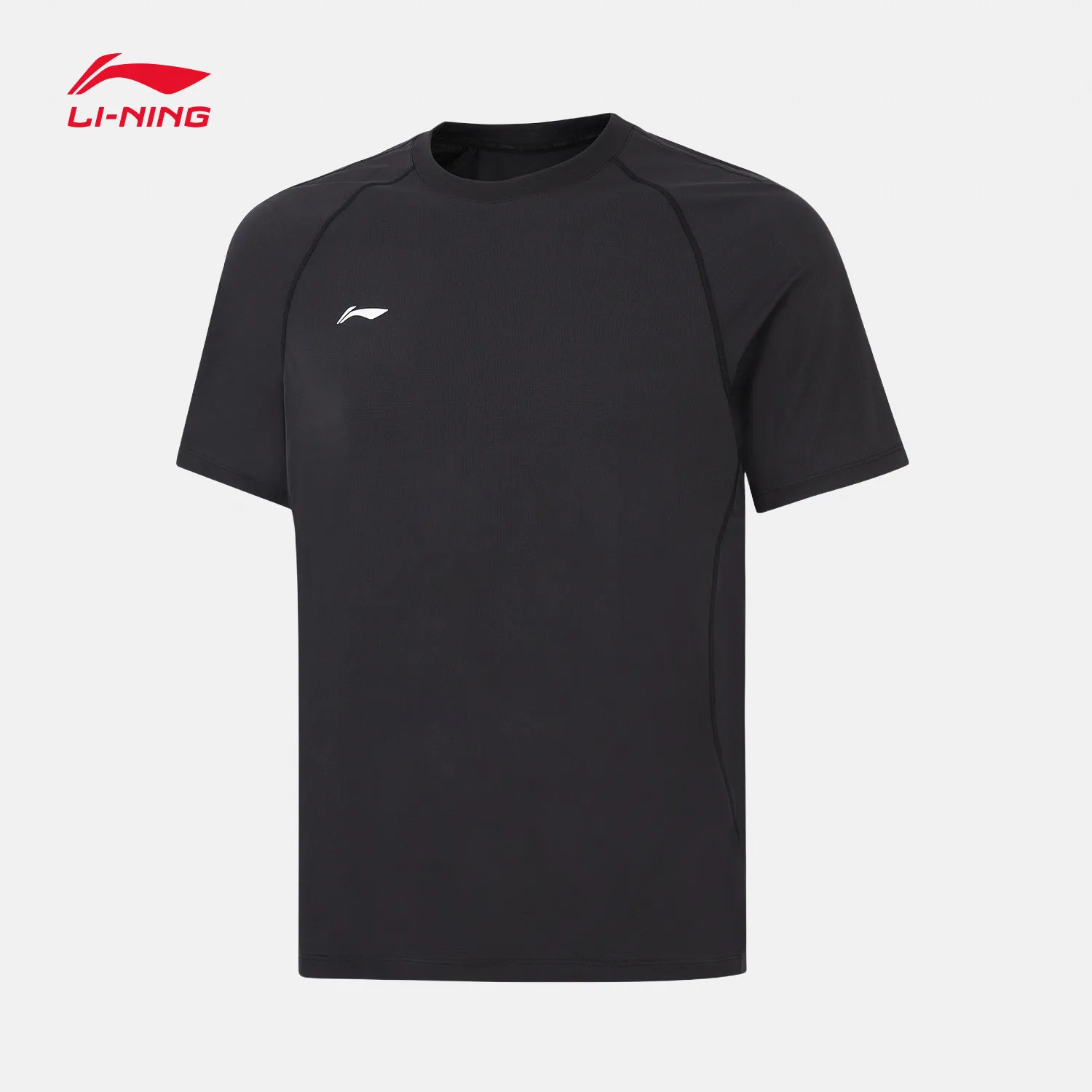 LI NING Men's short-sleeved T-shirt, 2026 new style, fitness series, round-neck top, summer knitted sportswear