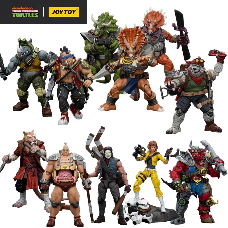 

【В наличии】JOYTOY Dark Source Mutant Ninja Turtles Leonardo Kron Dr. Schneider, полная серия, движущиеся солдаты, коллекционные подарки