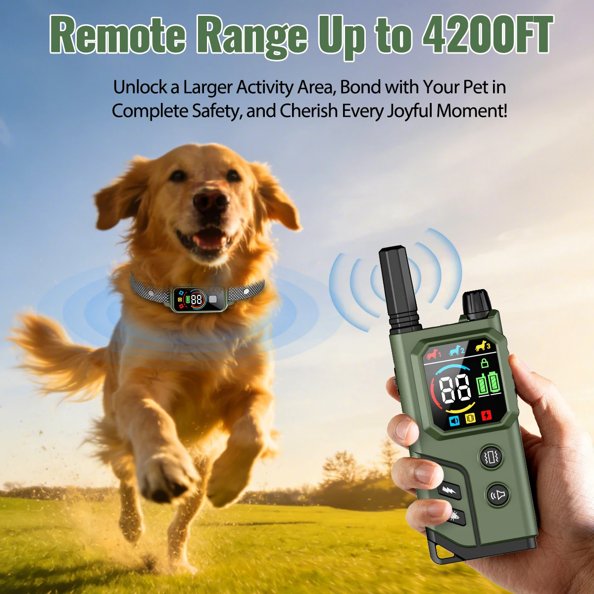 ORCLEAB X800 Dog Training Collar Waterproof IP68 Dog Bark Collar Pet With Remote Control Rechargeable For All Size Dogs - view 6