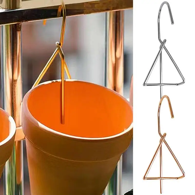 Terracotta Pots Hangers Wall Clay Pot Hanger Hook Anti-Rust Iron Plant Hangers For Hangings Flower Baskets Outdoor And Indoor