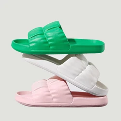 Slippers Men Fashion Summer Non-slip Sandals Shoes Beach Slides High Heels Shower Slipper Soft Sole Women Men Bathroom Slide