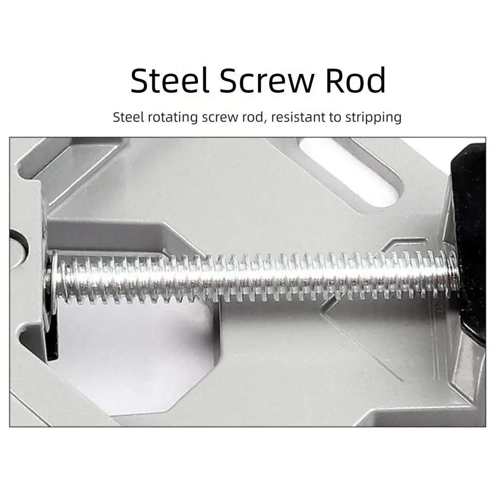 

Алюминиевый сплав 90 ° Угловой зажим Swing Jaw для деревообработки, инструмент для проектов DIY, фиксатор под прямым углом, максимальное зажимное усилие 68 мм