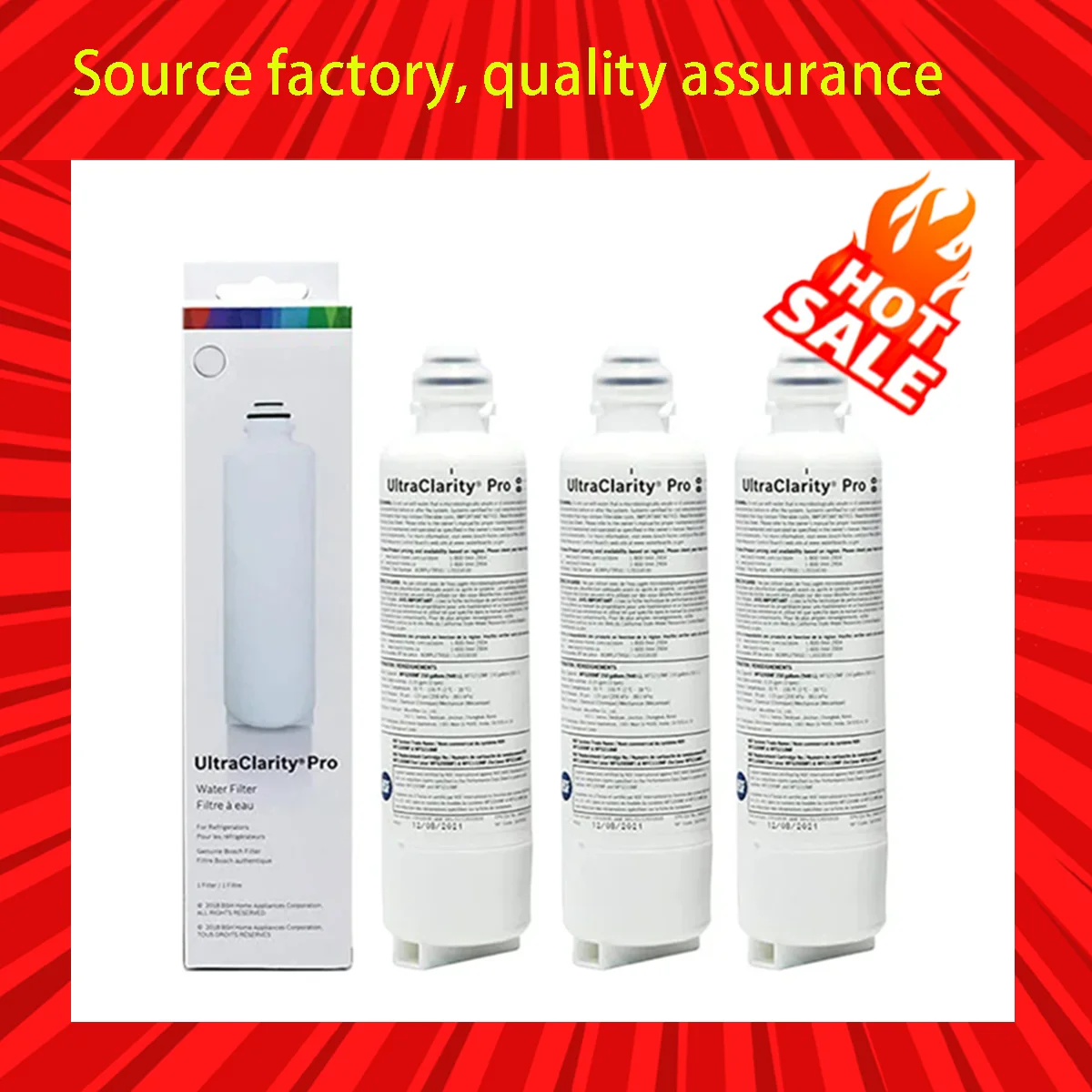 Brand Authenticity Guaranteed UltraClarity Pro Refrigerator Water Filter Replacement BORPLFTR50, BORPLFTR55, RA450022, 12033030