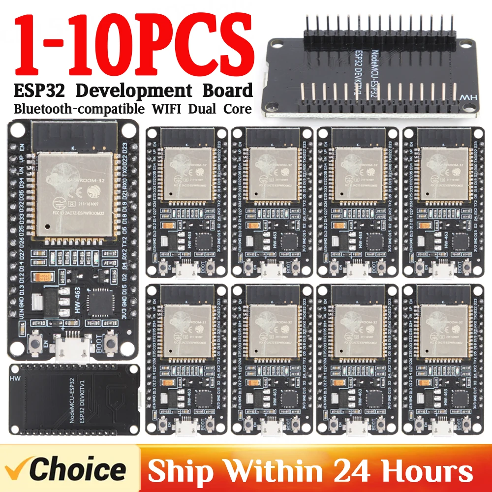 1-10pcs ESP32 ESP32 Development Board WiFi+Bluetooth Ultra-Low Power Consumption Dual Core micro-USB ESP-32 ESP-32S ESP 32