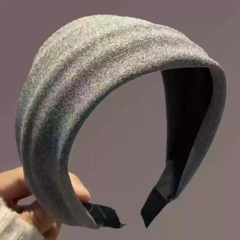 عصابة رأس عصرية على الطراز الفرنسي بسيطة ذات حافة واسعة ومتعددة الاستخدامات مع إكسسوارات شعر حلوة عصرية ولطيفة للفتيات #6