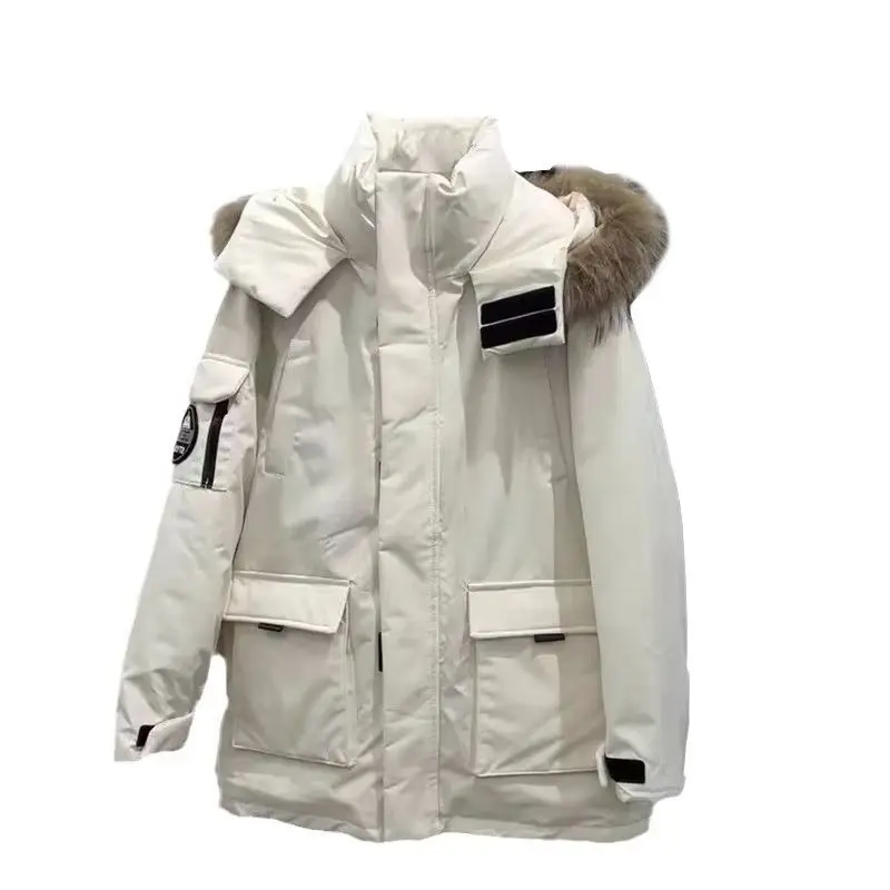 

YYAHAHAS Workwear Down Cotton Jacket Women's Winter Cotton Jacket 2025 New Large Wool Collar Thick Coat Female Clothing