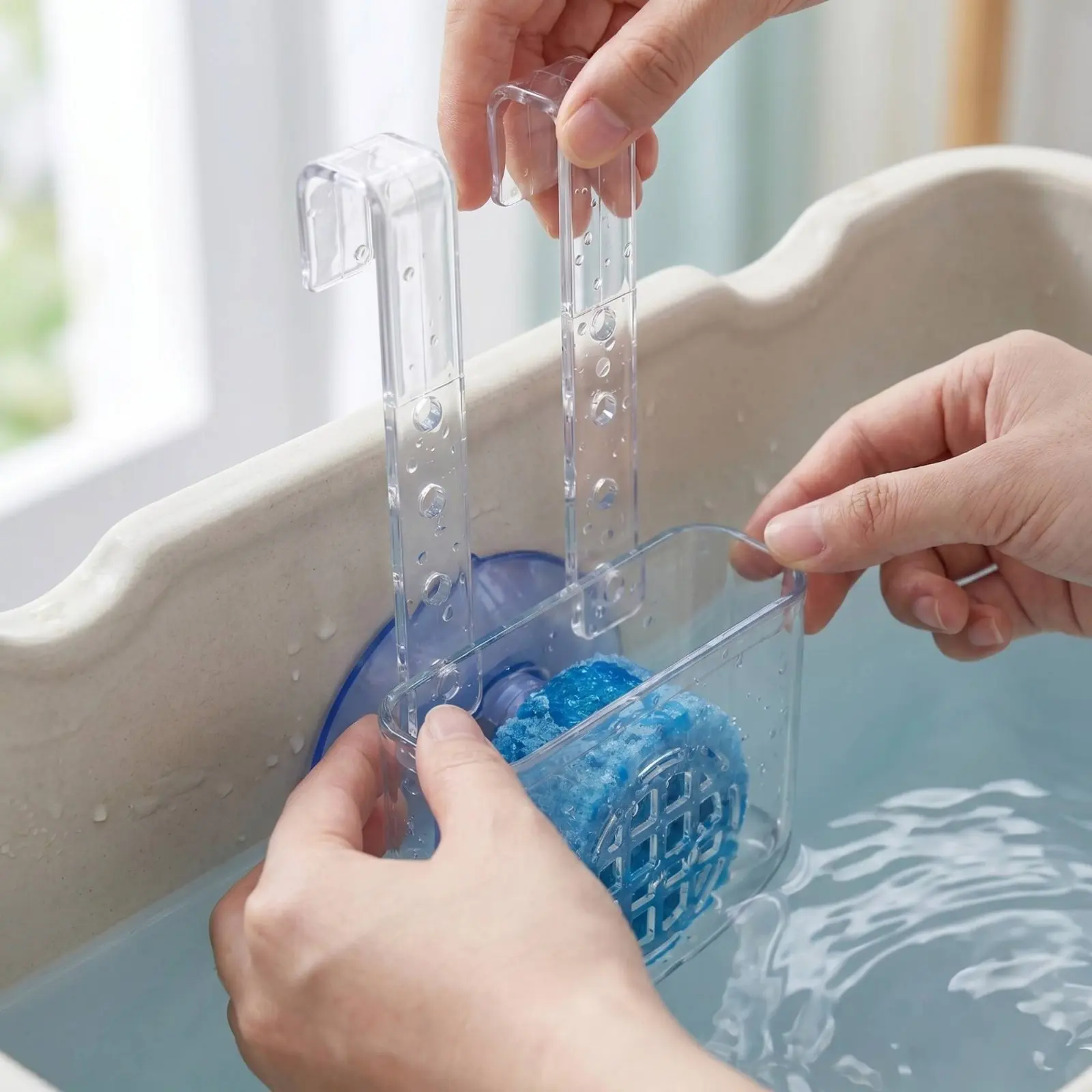 

Toilet Cistern Tablet Holder Prevents Residue Hanging Toilet Tablet Holder Bathroom Supply Easy to Install Universal Fit