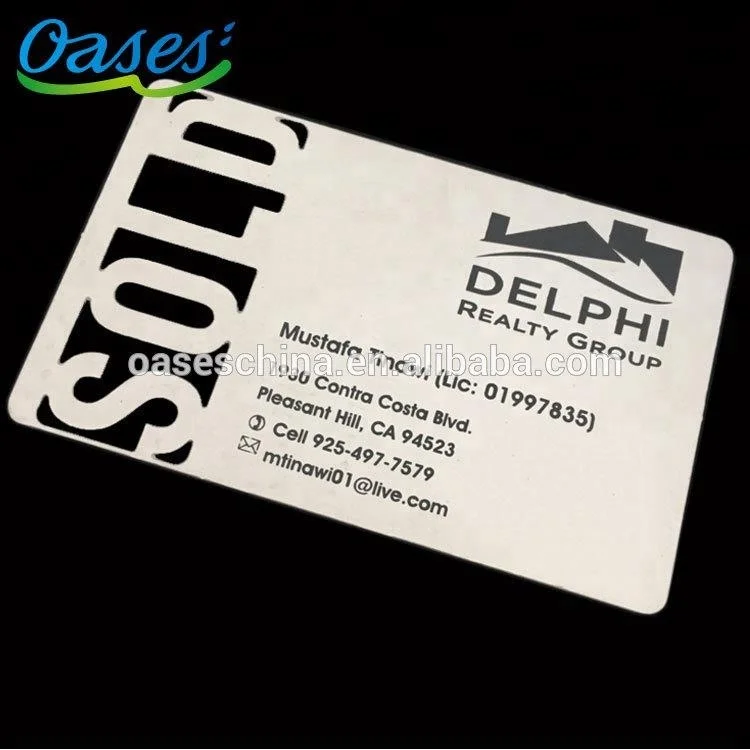 Customized query 2025 Customized Logo Pattern 304 Stainless Steel Material Advertising Gift Use Business Cards with Etching and