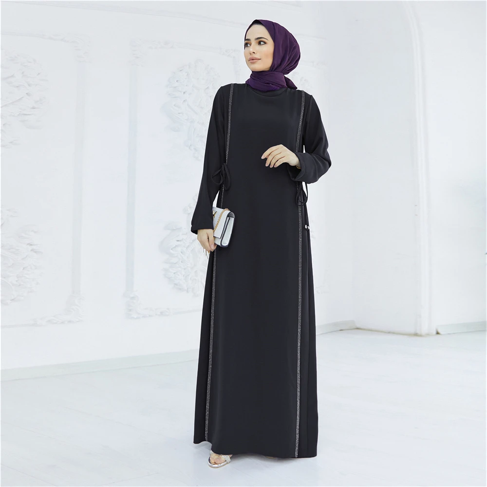 Ramadan abayas para 2024 muçulmano dianonds feminino malásia maxi vestido turquia árabe festa jalabiya dubai islam caftan marocain femme