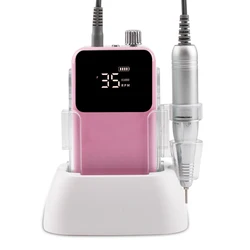 Professional Electric Nail Drill Machine 35000RPM Rechargeable Nail File Nails Accessories Gel Nail Polish Sander Low Noise