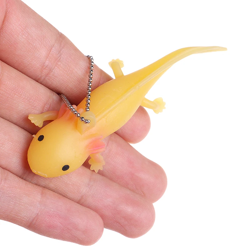 1PCS Funny Keychain Antistress Fish Giant Salamande Stress Keychain Toy Squeeze Prank Joke Toys For Girls Gag Gifts