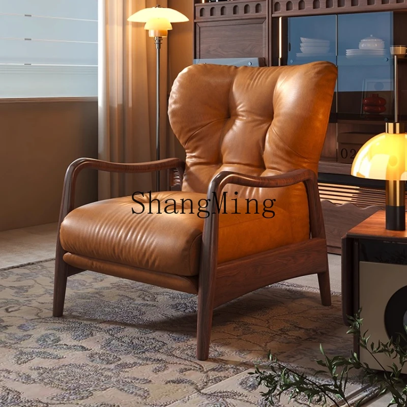 

ZYY home leisure medieval single sofa multi-functional reclining leather chair