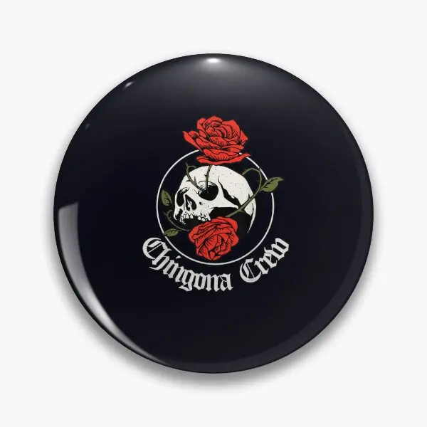 Chingona Crew Chula Mexican Pride Rose C  Soft Button Pin Clothes Brooch Lapel Pin Gift Funny Lover Collar Women Creative Metal