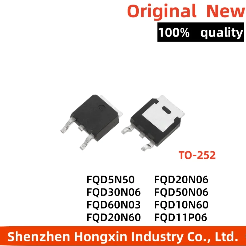 10 piezas de FQD11P06 20N06 30N06 50N06 60N03 5N50 10N60 20N60 C TM TO252 transistor MOSFET de canal N de cristal líquido