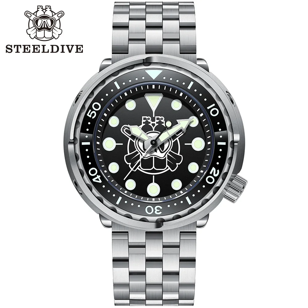 

Steeldive SD1975P Ceramic Bezel 30ATM 300m Waterproof Stainless Steel NH35 Tuna Mens Automatic Dive Watch