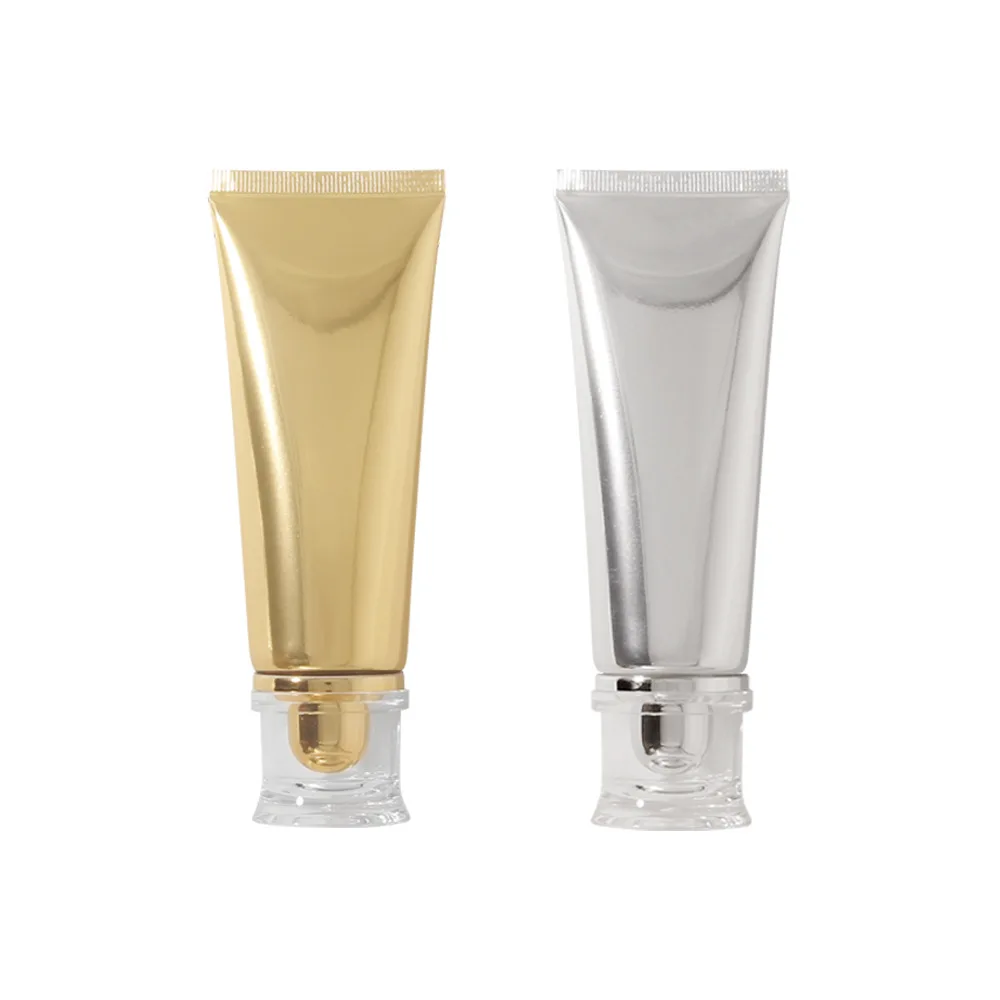 

20Pcs 100ML Gold Silver Aluminum Plastic Empty Tubes Refillable Body Lotion Hand Cream Skin Care Products Cosmetic Containers