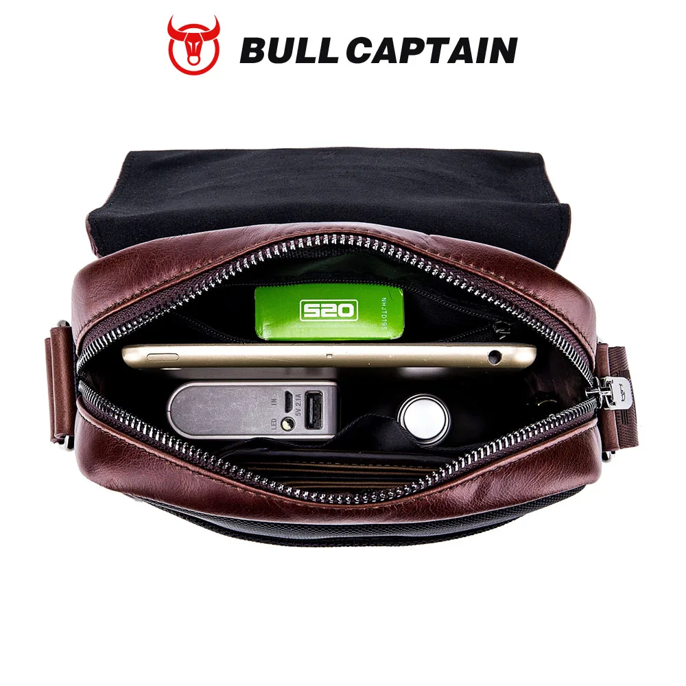 Bull captain Mann Umhängetasche Männer Echt leder Umhängetaschen Business Cross body Casual Bag berühmte Marke männliche Handtasche Taschen