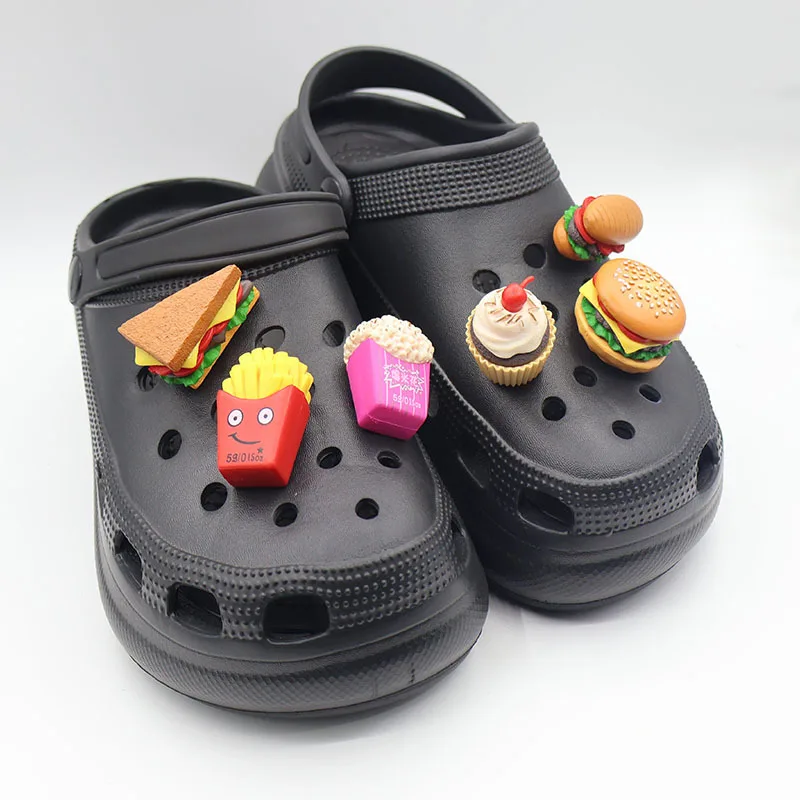 

Cute Simulation Food Shoe Charms for Sandals Fashion Quality Clogs Shoe Buckle Lovely All-match Designer Charms Trend Hot Sale