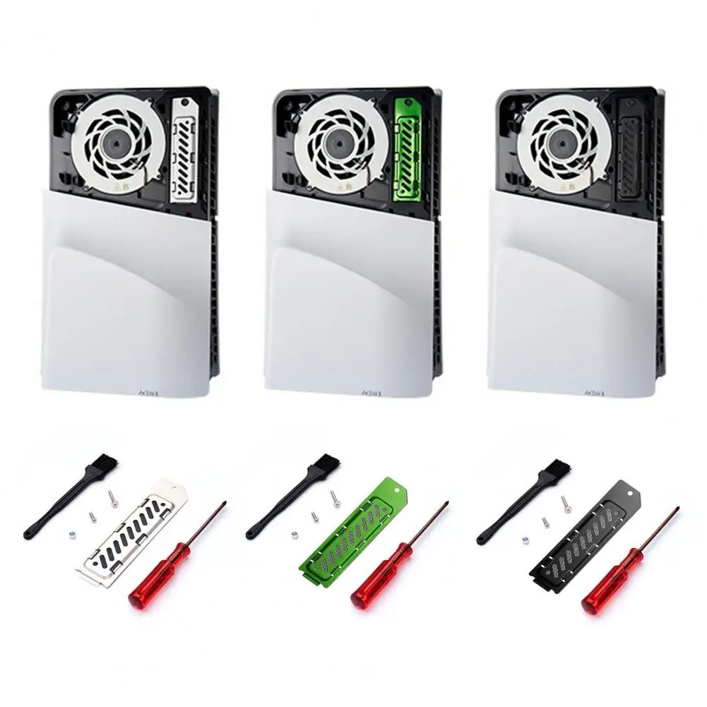 Breathable Hole Dust Cover Aluminum Alloy Dust Cover for Ps5 Slim M.2 Ssd Expansion Slot Breathable Heatsink Cooler 2280 Heat