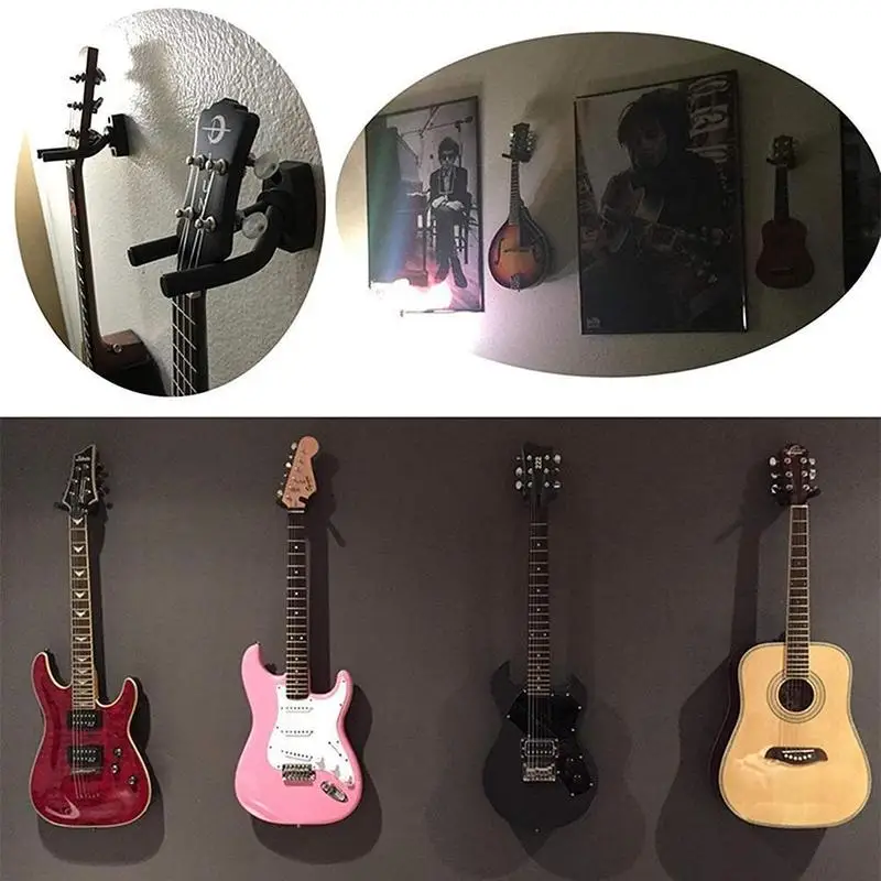 1/3/5er-Pack Gitarrenhalter, Gitarren-Wandhalterung, Hakenständer, Saiteninstrumenten-Wandhalterungen für Akustik-, Elektro- und Bassgitarren – Detail 6