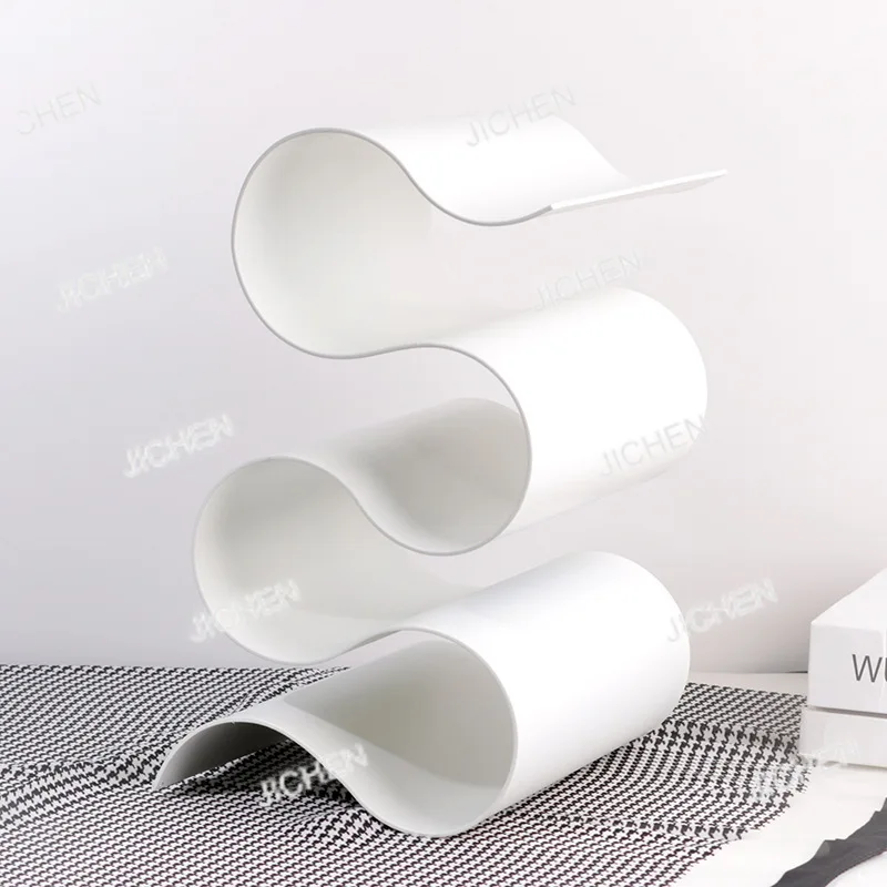 

Креативная абстрактная S-образная подставка для вина JC, металлическое украшение в скандинавском стиле, черная, для декора дома, подставка для вина, украшение для дома.