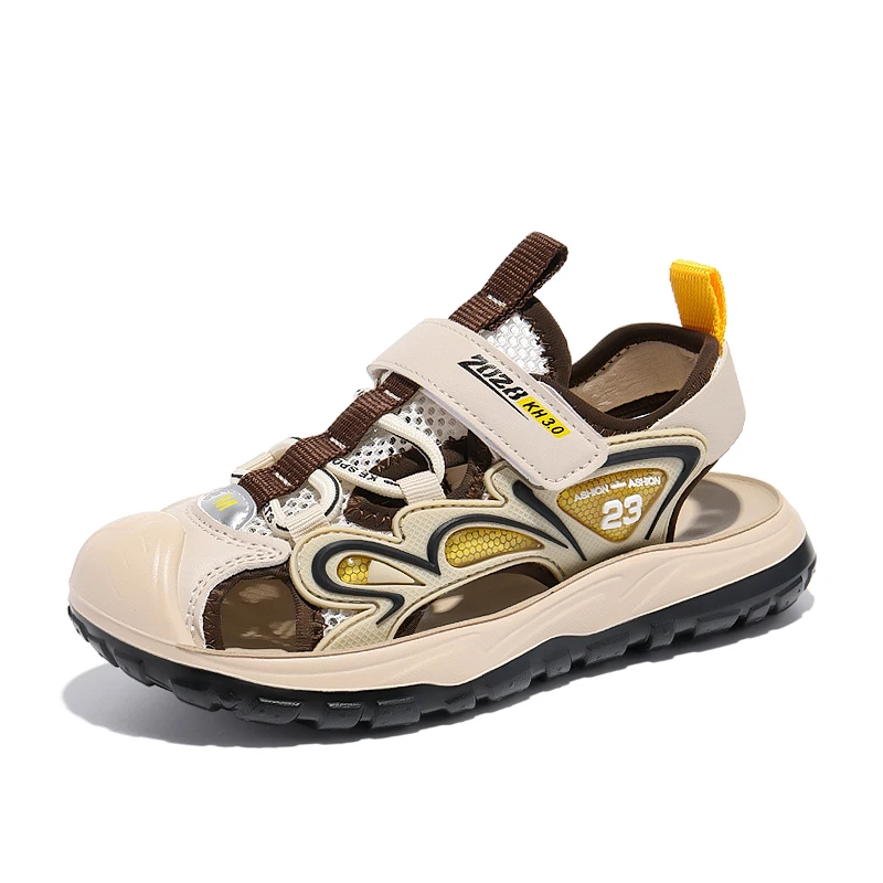 Summer Kids Sports Sandals Breathable Anti-slip Beach Shoes Closed Toe Outdoor Casual Sandals for Boys and Girls