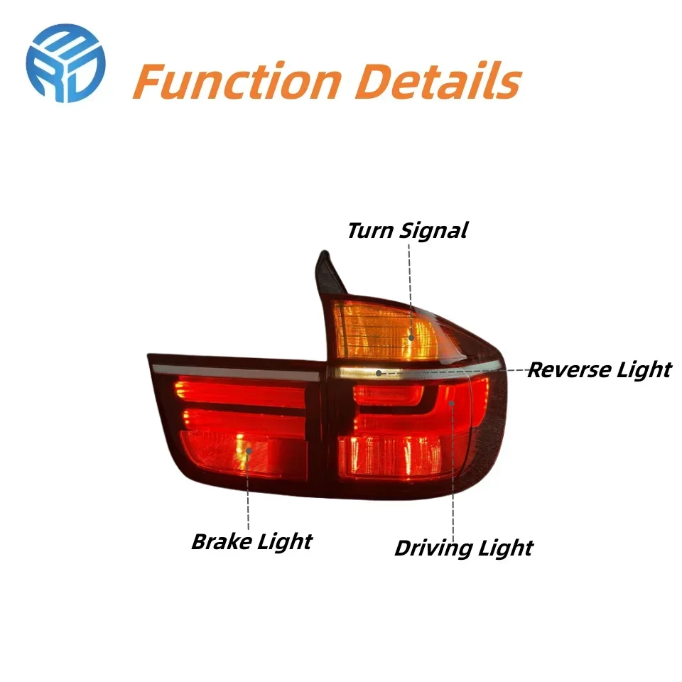 MRD Fit for BMW X5 E70 Rear Lights Assembly 2007-2013 LED Car Lights Stop Light Wholesale Price Factory Directly Supply