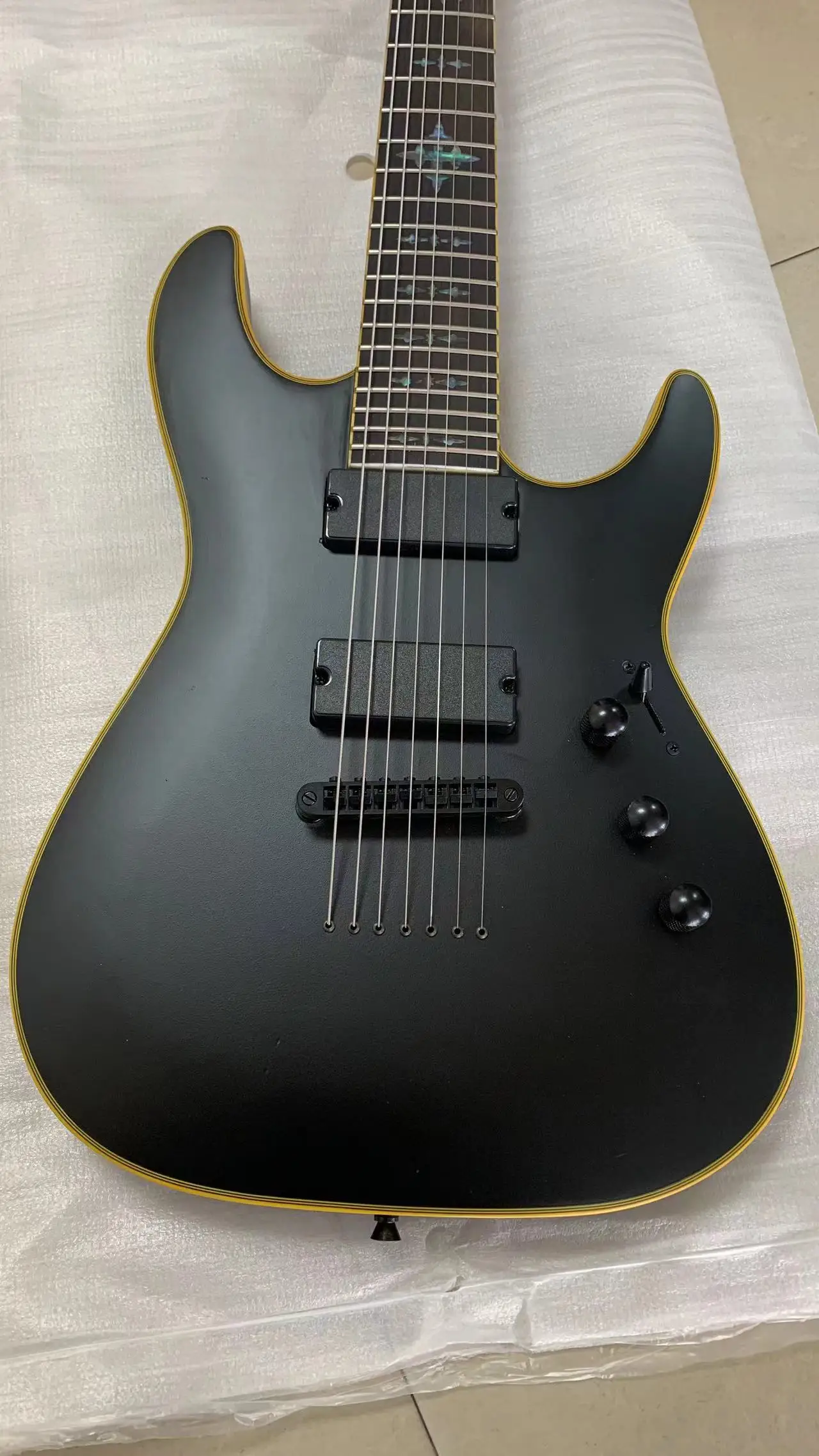 2024 New 8-string electric guitar, matte black body, active pickup, customizable, free shipping