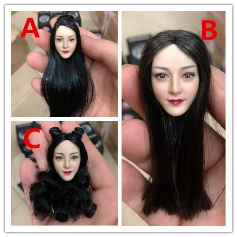 Dilraba Head Sculpt 1/6 Scale Asian China Beauty Girl Head Carving Head Played Model for 12in Action Figure Doll Body Toy