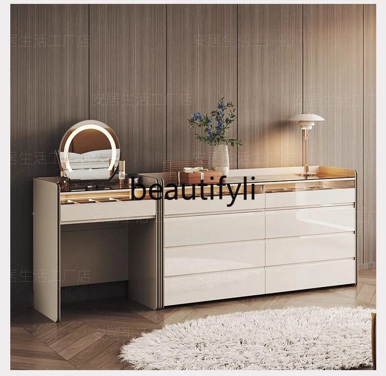 

Drawer Cabinet Bedroom Storage Simple Modern Dressing Table Bedside Floor Jewelry Storage Cabinet Island Table