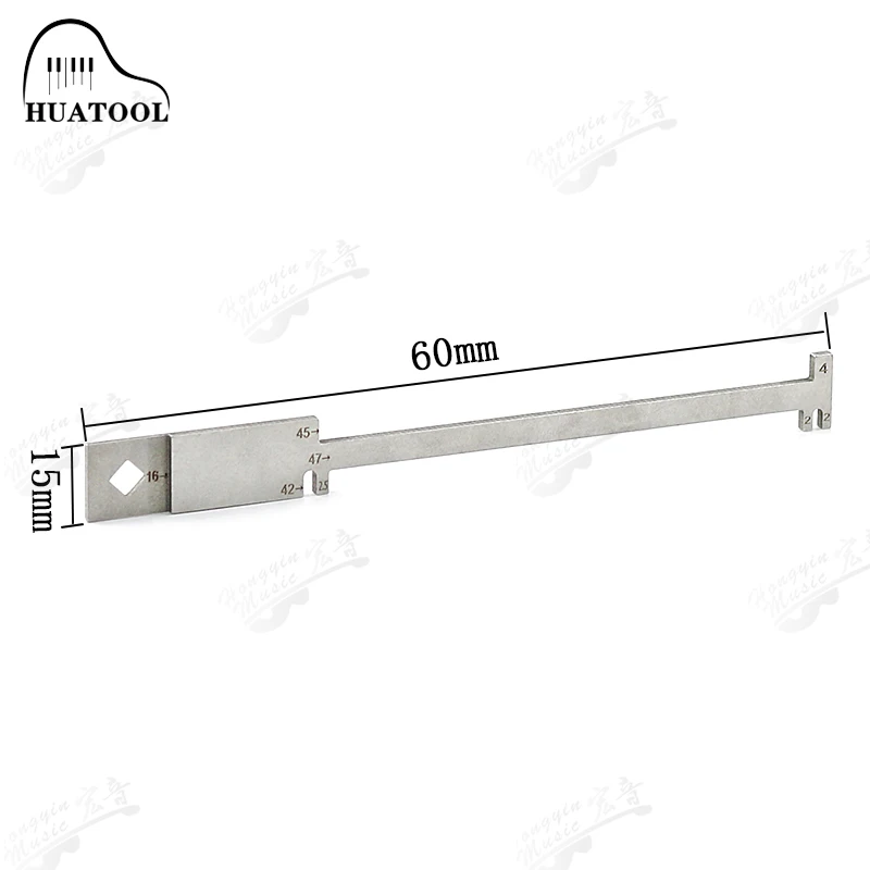 Klavierwerkzeuge, Stimmgereedschaft 1403, 1403A, 1403B, Saitenabstands-Messinstrument, Einstellbar für Flügel – Detail 18