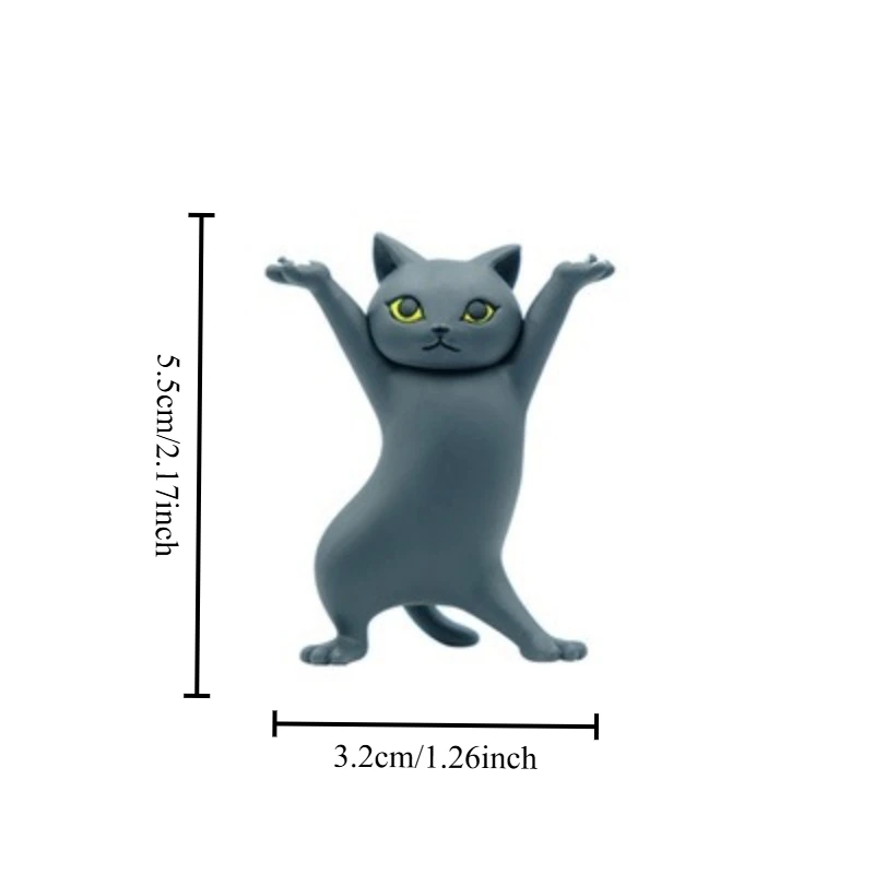 Sinuous Cat Pen Holder Headphone Stand Amusing Feline Themed Gift Birthday Present Plastic Animal Figurine Home Decoration Craft