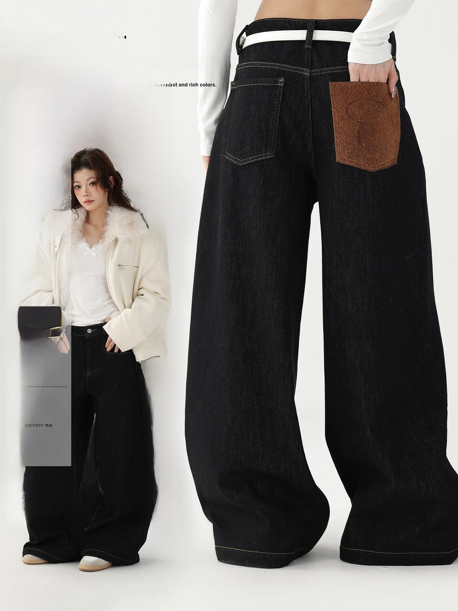 

Женские джинсы AceStudios Fce Lined American Vintage свободного кроя, широкие брюки-кюлоты, удобные, с высокой талией, из хлопка