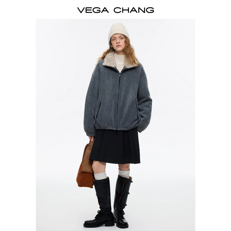 กระโปรงผู้หญิงฤดูหนาวใหม่ของเวก้า ชางกระโปรงสั้นทรงเอสไตล์เกาหลีที่เรียบง่ายและสง่างาม