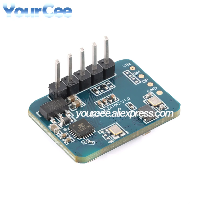 10 قطعة/1 قطعة LD2410C 24Ghz وجود الإنسان الاستشعار HLK-LD2410C ملليمتر موجة الرادار وحدة عدم الاتصال نبضات القلب كشف الحركة