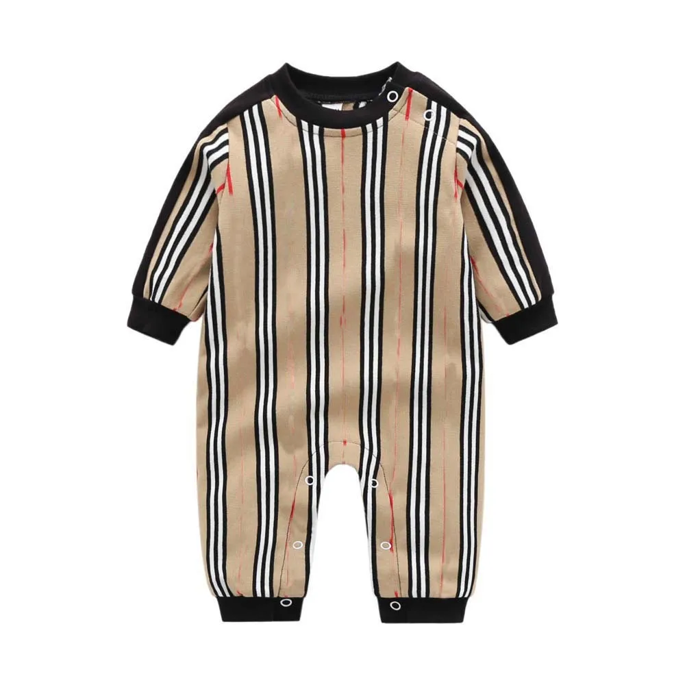 Baby Jumpsuit Spring and Autumn Outer Wear Pure Cotton Handsome Newborn Baby Male and Female Baby Long-sleeved Crawler Suit