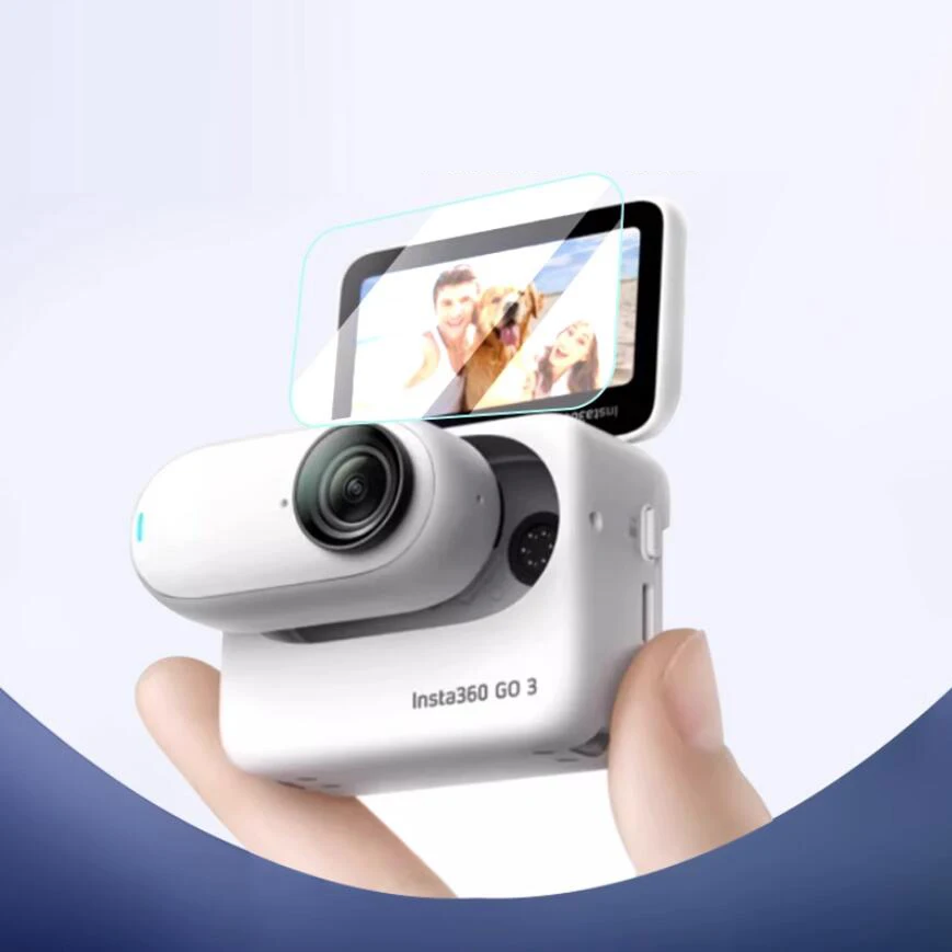 Cubierta protectora de pantalla de vidrio templado duro para Insta360 GO 3, lente de cámara de acción, película de pantalla LCD, funda GO3, accesorios