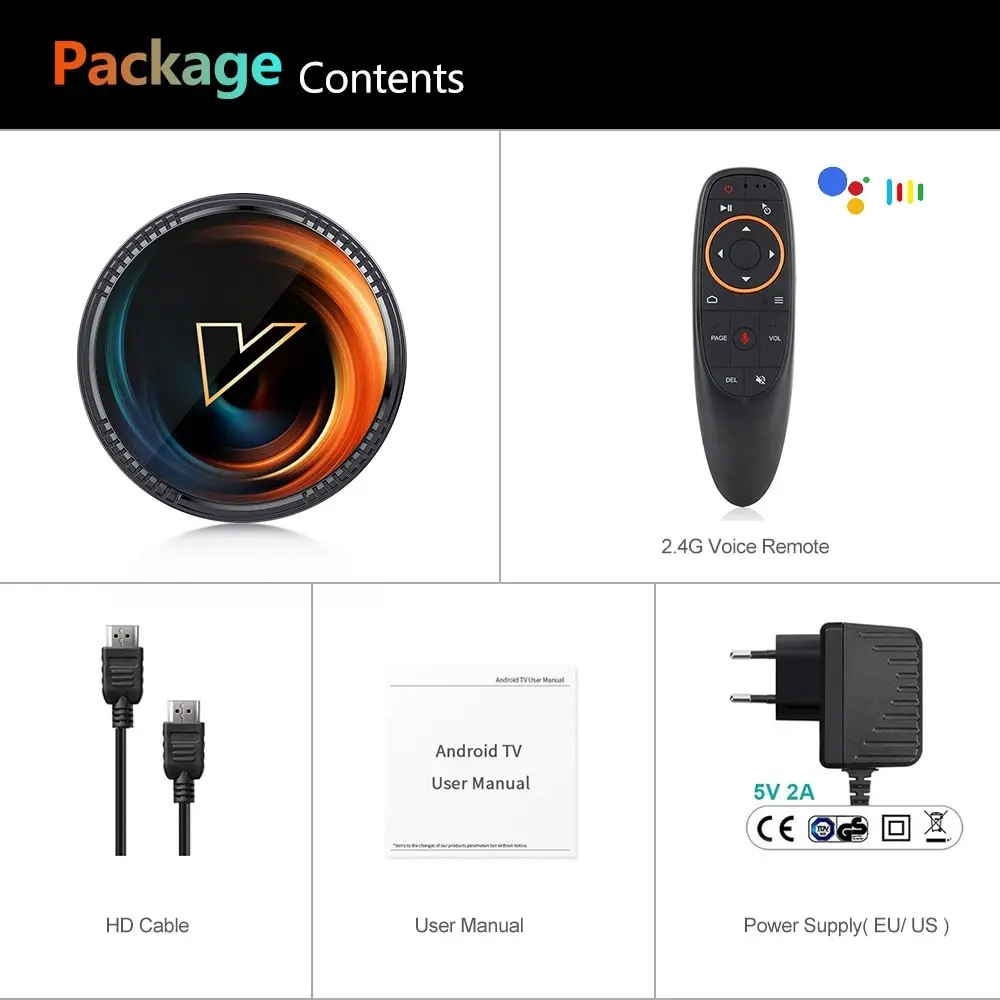 W2 ATV TV Box Android 11 Amlogic S905W2 supporto 4K AV1 2.4 e 5G Wifi BT con Google Voice Remote 2 g16g 4 g32g 64G Smart TV Box