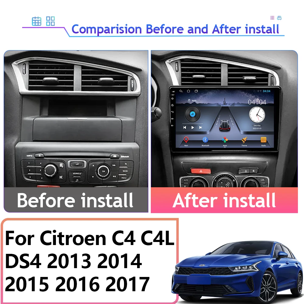 Autoradio per Citroen C4 C4L DS4 2013 2014 2015 2016 2017 navigazione GPS Stereo Head Multimedia Player CPU ad alte prestazioni DVD