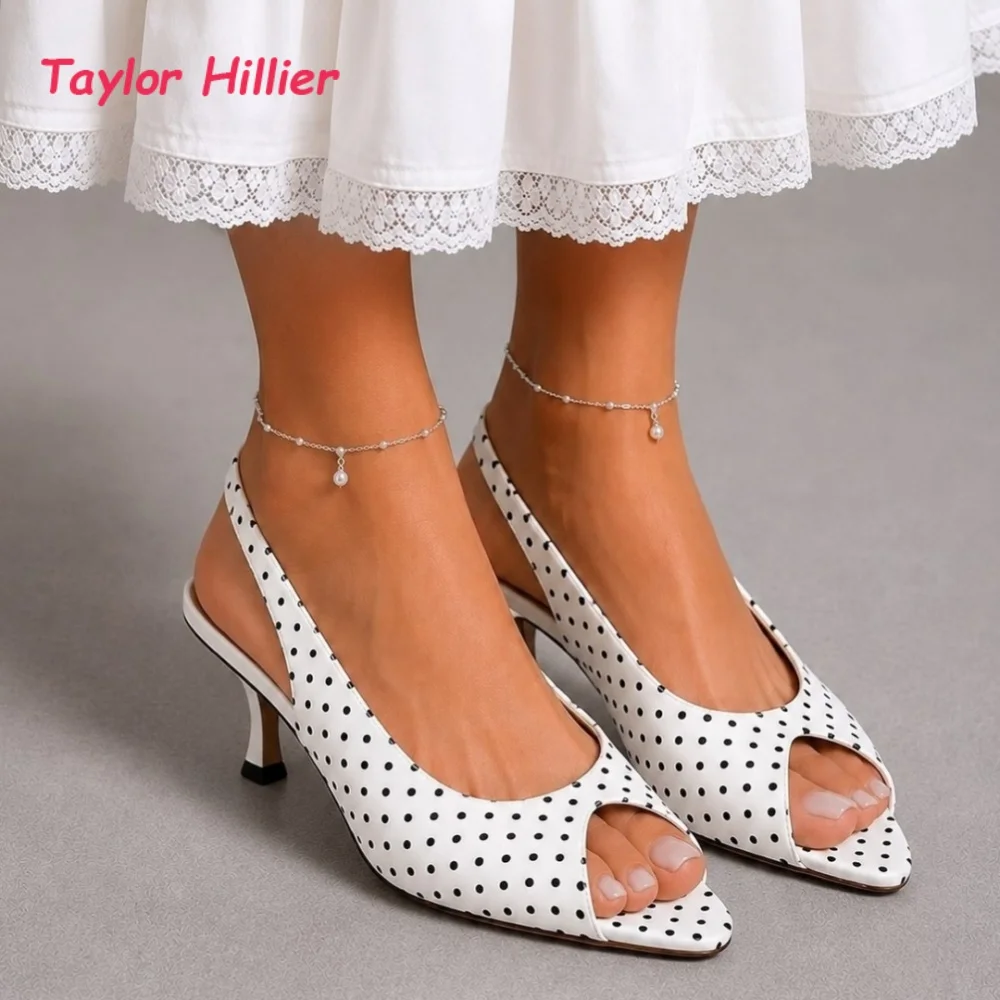 Cutout Peep Pointed Toe Satin Slingback Pumps Ladies New Arrival Summer Wedding Slip On Elegant Outdoor Dating Fashion Shoes