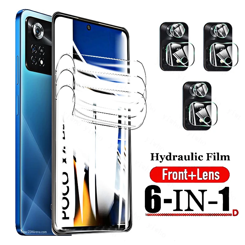 Película de hidrogel Poco X4 Pro M4 Pro 5G, protectores de pantalla para Xiaomi Pocco X3 GT, NFC M3 F3 Poxo Poko pocophone X3 Pro, cristal de lente